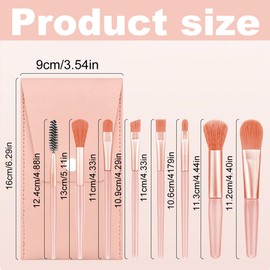 Makeup Brush Set, 16 Pieces Professional Brush Set, Makeup Brush, Cosmetic Brush, Face Brush, Eye Brush, Eyeshadow Brush, Powder Brush, with Makeup Bag, Multicoloured