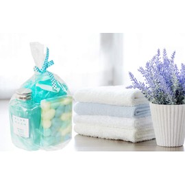 Bath Gift Set | Glycerin bar soap, Large mesh sponge, Blue Wash Cream bath replenish your skin with seaweed extracts, Perfect for Bubble & Spa Bath. Gifts idea For Her/Him, wife, girlfriend, teens.