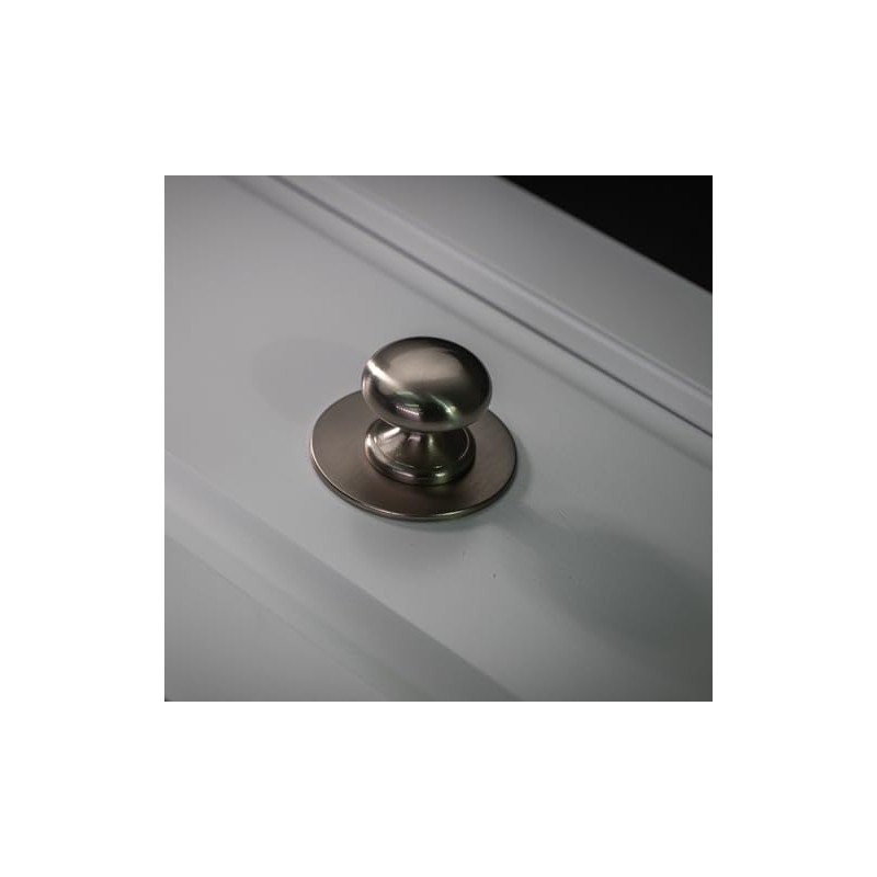 trust4care 4-Pack Thick Brushed Satin Nickel Backplate for Cabinet Knobs,
