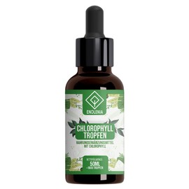 Enolenia® Chlorophyll Drops Made from High Dose Vegetable Alfalfa, Normal Fat Metabolism, Slimming & Natural Plant Extract with Optimised Formula & Free from Additives, 50 ml