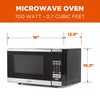 Commercial Chef Countertop Microwave Oven, 0.7 Cubic Feet, Stainless Steel