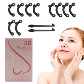 3D Nose Puti, Nose Clip, Nose Clip, Highly Flexible Nose Muscle Celebrity, Set of 3 Sizes, Reusable, Dumpling Nose, Low Nose, Nostrils, Unisex