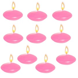 Schwimmkerzen ohne Duft,10 Stück Unparfümierte Schwimmkerzen,3,8 X 1.5cm,Kerze schwimmbare Dekoration,für Hochzeit Pool SPA,pink