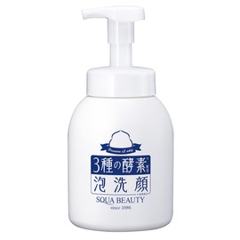 SQUA BEAUTY 3 Kinds of Enzyme Formulated Foaming Face Wash TA Pores Dullness Moisturizing Unscented Uncolored Paraben Free, Alcohol Free, Pump Type, Large Capacity, Made in Japan, Kagayaku Cosmetics,