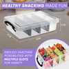 Skywin Snack Tray, 4 Slot Snack Tackle Box with 3
