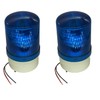 2 Pack LED Rotating Blue Strobe Beacon Warning Lights,DC 12V