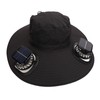 Solar Fan Hat Large Brim Quick Dry Breathable 3 Speeds