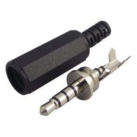 CLIFF ELECTRONIC COMPONENTS FC68124 3.5mm 4 Pin Plug - Black