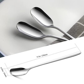 AOOSY Long Handle Ice Tea Spoons,9.1-Inch Tea Spoons,Coffee Spoon,Ice Cream Spoon,Stainless Steel Cocktail Mixing Tea Spoons for Cold Drink, Set of 4