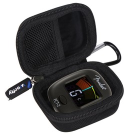 Case for Fender FCT-2 for Peterson StroboClip HD/HDC Professional Clip-On Tuner - Hard Travel Carrying Storage Bag (Black-Small)