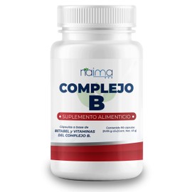 NAIMA Complejo B 90 Cápsulas | Vitaminas B1, B2, B3, B5, B6, B7, B9 y B12 | Apoyo al Metabolismo Energético y Sistema Nervioso | Energía y Bienestar D
