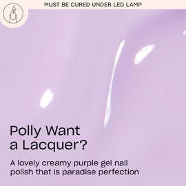 OPI GelColor Polly Want a Lacquer? | Opaque Light Purple Crème LED Cure Gel Nail Polish | Salon-Quality Shine, Long-Lasting Wear | Vegan & HEMA Free | 0.5 Fl Oz