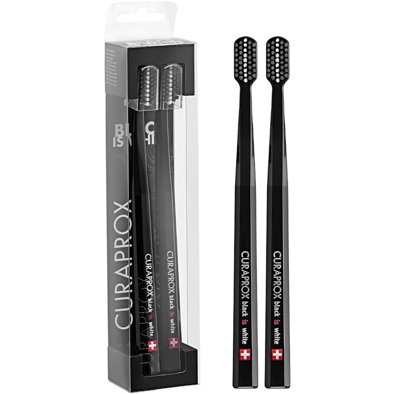 CURAPROX Ultra Soft Cepillos de Dientes Duo Pack Negro/Blanco