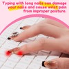 Hiupgo Raised Keyboard Stickers for Long Nails - Comfortable Typing
