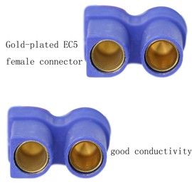 GINTOOYUN EC5 Female Banana Connector with 10awg Silicone Wire 18cm (Pack of 2)