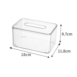 Mumusuki Soporte para Caja de Pañuelos Transparente, Dispensador de Caja de Pañuelos Transparente Rectangular de Servilletas de Bricolaje para Baño, Cocina, Dormitorio