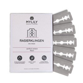 MYLILY® 100 Razor Blades, Your Perfect Shave, Women's Safety Razor, Plastic-Free, Zero Waste Shaving, Intimate Razor