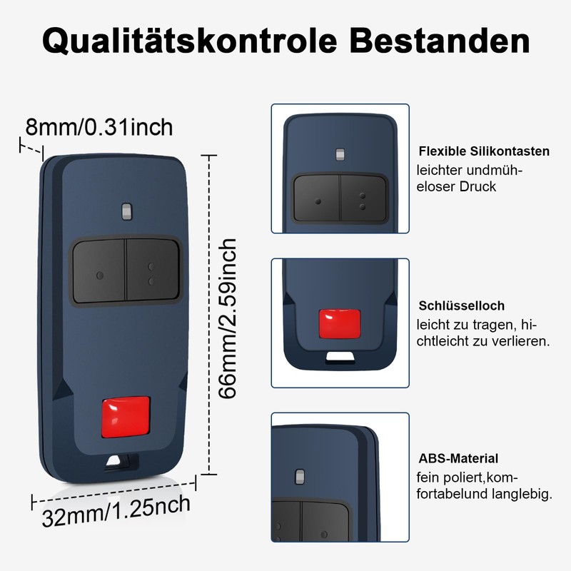 433 MHz Remote Control Transmitter for Mitto Cool C2, Mitto