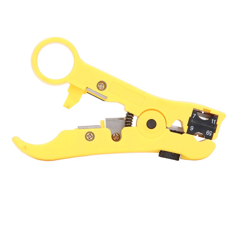 Coax Crimper Tool Kit Adjustable Coaxial Cable Crimper Stripper with
