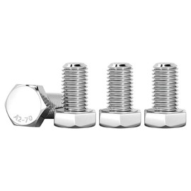 Drenky M6 Hex Bolts 304 Stainless Steel M6 x 10mm Hexagonal Head Screw Bolt DIN 933 Fully Threaded Machine Screws for Furniture Repair, Automotive & Machinery Assembly, Silver, 10 Pcs