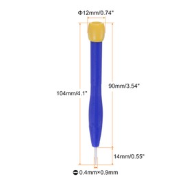 HARFINGTON 2Pcs Plastic Screwdriver 0.9mm Slotted Head Screw Driver Ceramic Repair Hand Tool with Rotatable Cover for High Frequency Circuit Adjustment