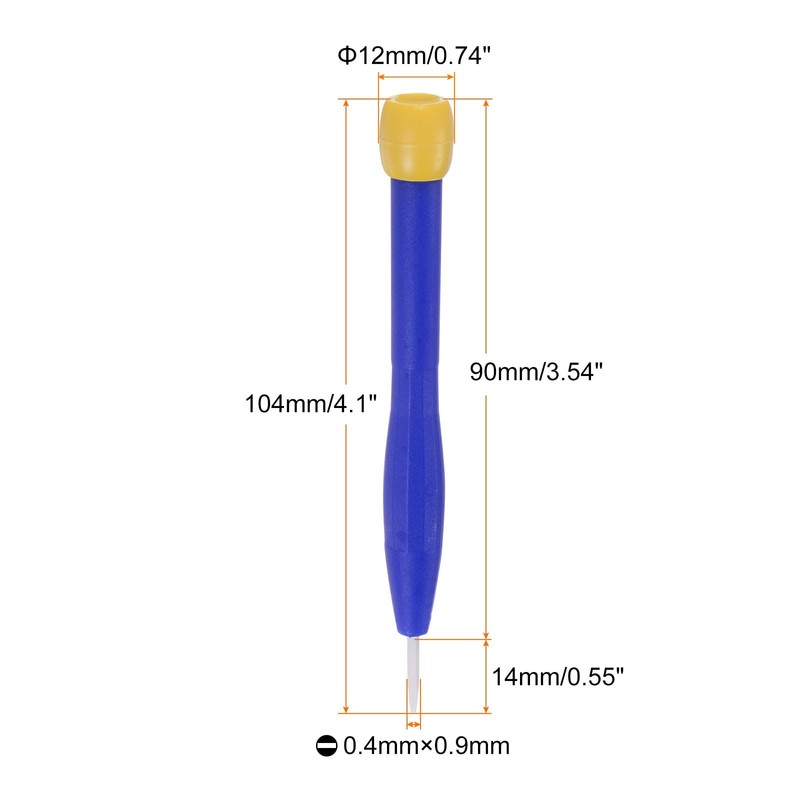 HARFINGTON 2Pcs Plastic Screwdriver 0.9mm Slotted Head Screw Driver Ceramic