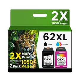 Ubinki 62XL Ink Cartridges Black and Color Replacement for HP 62 XL Hp62XL Cartridge for Envy 5660 7640 7645 5540 5549 OfficeJet 5745 5740 5741 8040 (2 Pack)