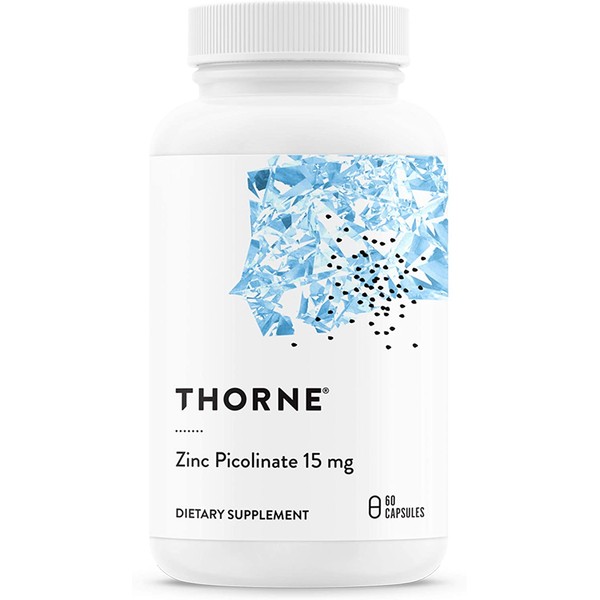 Thorne Research - Zinc Picolinate 15 mg - Highly Absorbable Zinc Supplement to Support Growth, Immune Function, and Reproductive Health - 60 Capsules