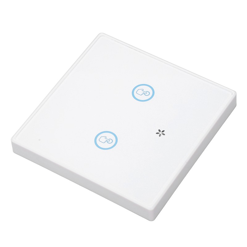 Smart Wall Touch Switch 433MHz Tempered Glass Panel Wiring Free