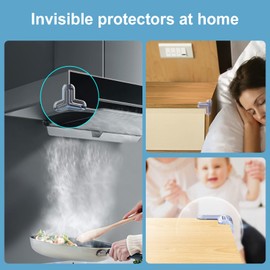 Table Corner Protectors Baby Proof, (8 Pack) T Shape Clear Corner Protectors for Furniture, xuenair Rubber Baby Proofing Glass Table Corner Guards Bumpers for Desk Countertop Cabinet