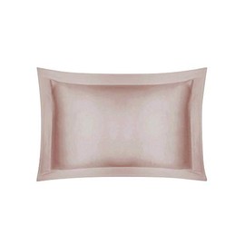 100% Pure Mulberry Silk 26 Momme Charmeuse Silk Pillowcase Oxford Border With Cotton underside stop Slipping to fit 50cm x 75cm plus Frill- 1pc Hypoallergenic- RRP £45 (Vintage Pink)