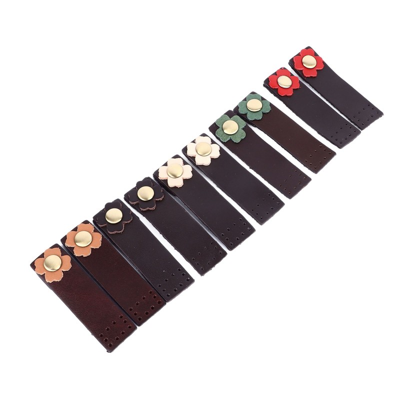 10 Set Leather Snap Buckles Leather Tab Closure Leather Button