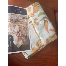 Croft & Barrow Autumn Leave Tablecloth 60" x 84" Rectangular Orange Table Cover