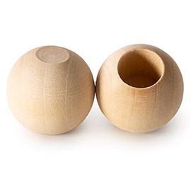 Pinehurst Crafts Wood Dowel Rod End Caps, 1 Inch Diameter with 1/2" Hole, Pack of 10