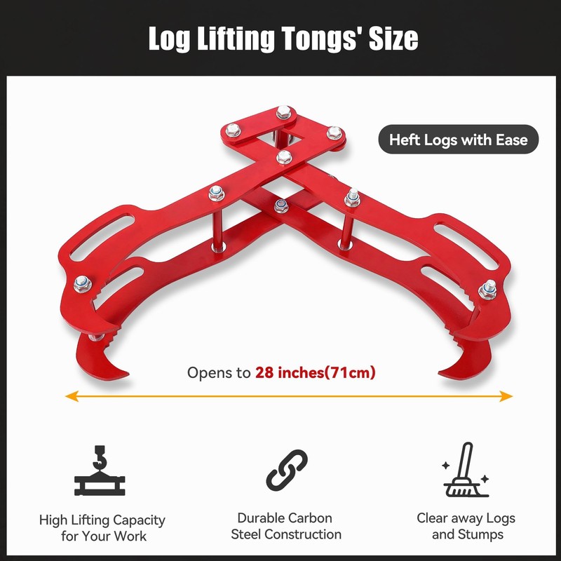 Log Lifting Tongs, Optimal Strength Log Tongs, Multi-Model Compatibility, Superior