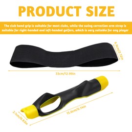 Right Hand Golf Grip Trainer and Swing Correcting Arm Band, Golf Swing Training Aid for Teenager and Beginner