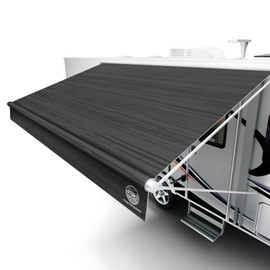 Heavy-Duty RV Awning Fabric Replacement 15ft – Camper Awning Fabric Replacement, 19.5oz Heat-Sealed Vinyl, UV-Resistant, Sunproof, Weatherproof, Universal Outdoor Canopy for RVs, Motorhomes & Trailers