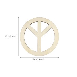 30 Pack 4 Inch Wood Peace Sign Unfinished Wood Pease Sign Cutouts Wooden Peace Sign Hanging Ornaments DIY Peace Craft Gift Tags for Home Party Decoration Craft Project