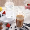 Aquach Double Wall Glass Cup 16oz 2pcs, Clear Insulated Coffee