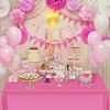 ELECLAND Plastic Table Cover - Hot Pink, 137 x 274