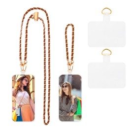 HOTEMIA Cordón para teléfono con correa de muñeca, cadena cruzada universal para teléfono, correa ajustable para celular para mujeres y niñas, marrón, talla �nica