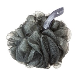 Hydréa London Shower Pouf - Exfoliating Body Scrubber & Women Cleansing Invigorating Luxury Scrub Ultra-Soft, Large, Vegan Bath Scrunchie Bathing Skin Buffer, Triple Pack Grey, (BBG-TRIO)