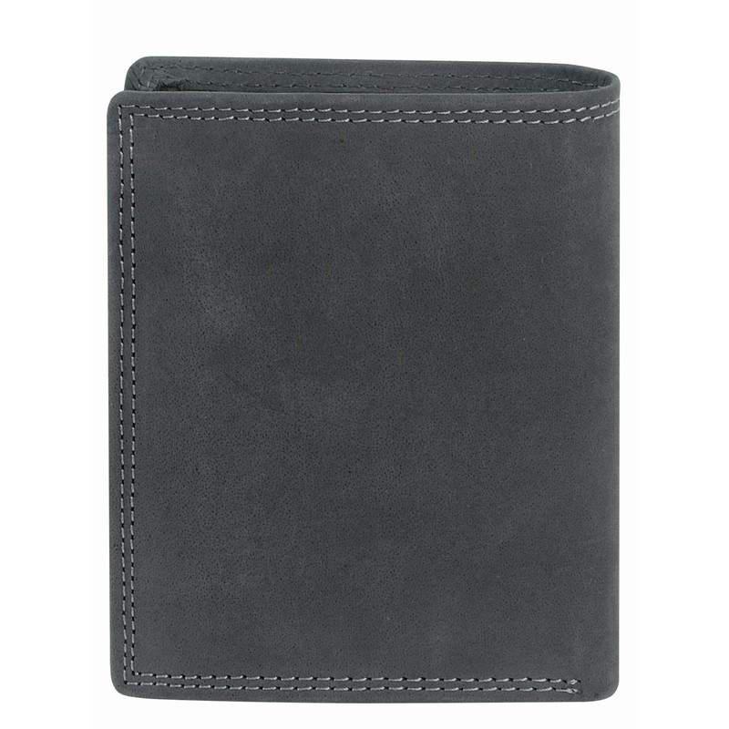 HC Men's High-Quality Wallet Portrait Format Antique Leather RFID Protection,