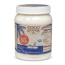 CocoGoodsCo Vietnam Single-Origin Organic Refined Coconut Oil (60 fl. oz) - Gluten-free, Non-GMO, No Cholesterol - Great for Cooking and Baking with No Coconut Flavor and Scent