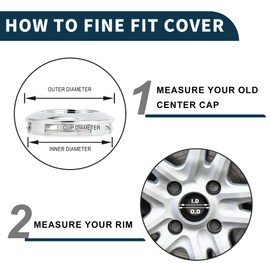 TUCKBOLD Wheel Center Cap Wheel Cap Center Cap Universal Compatibility Rust Proof Tire Cap Wheel Center Hub Cap Outer Diameter 77mm/3.03" Snap-in Plastic Silver Tone 1pc