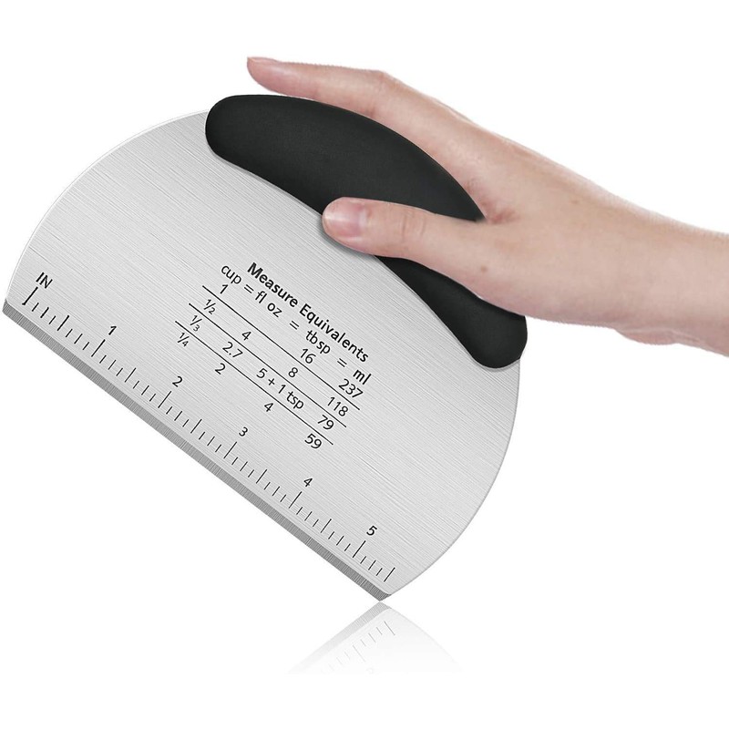 Dough Scraper, Pastry Scraper, Bench Scraper, Multi-Purpose Stainless Steel Griddle