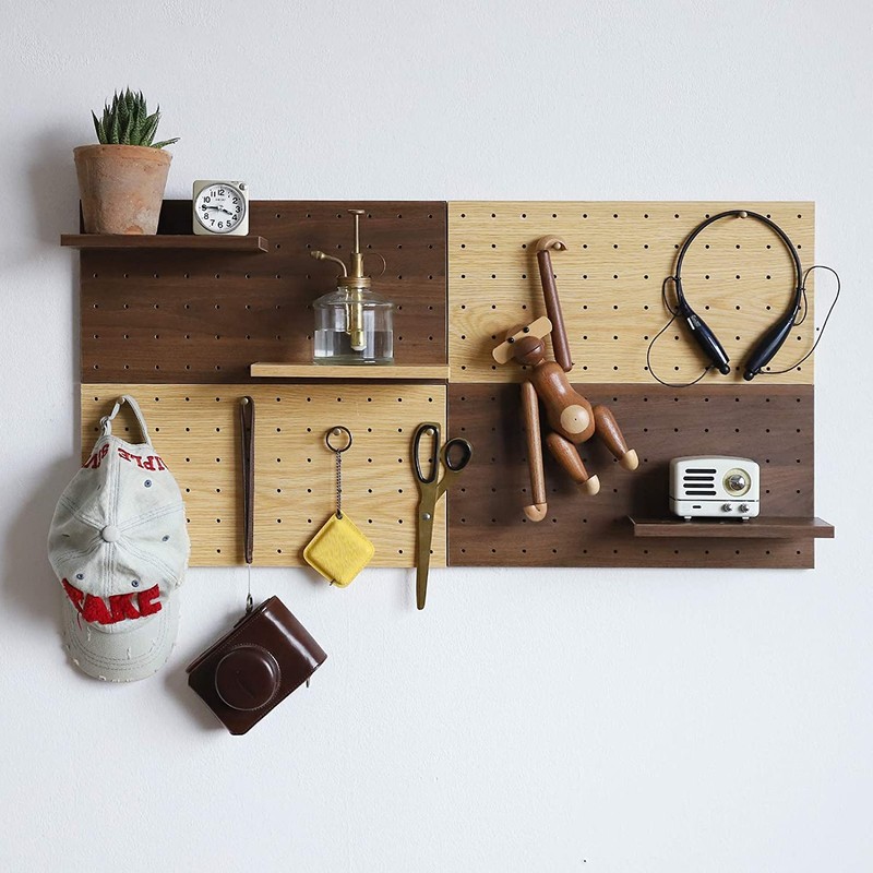 XAOHOME Wooden Pegboard, Sturdy Peg Board for Walls Modular Grid