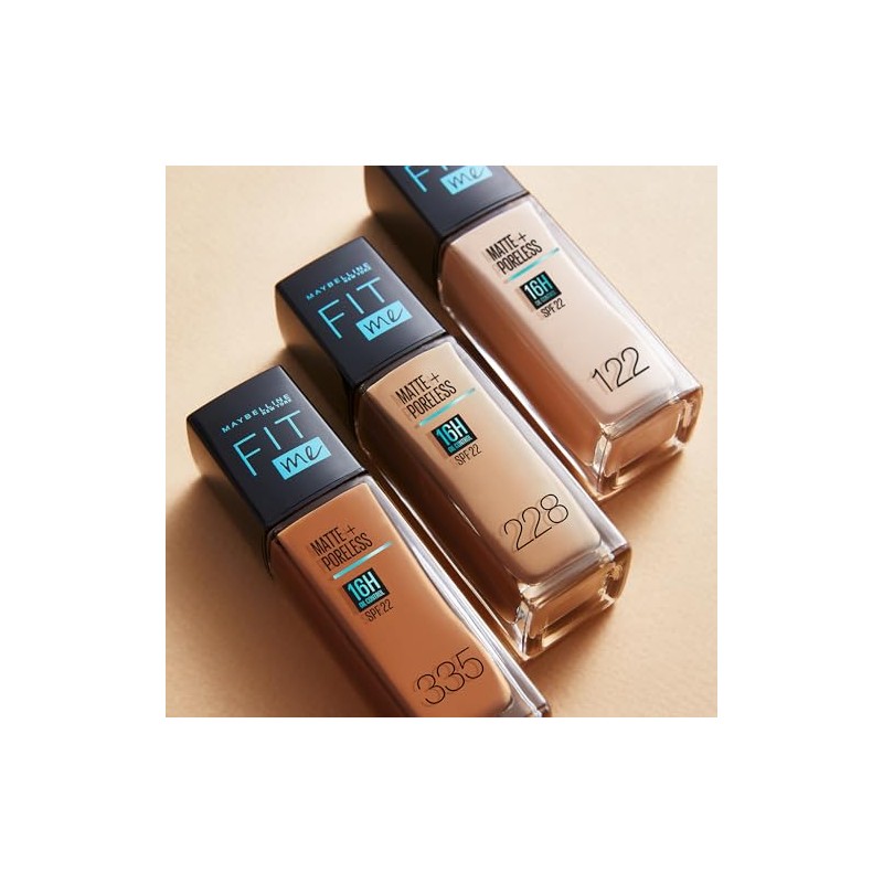 MAYBELLINE Base de Maquillaje Fit Me Matte Poreless, Natural Buff
