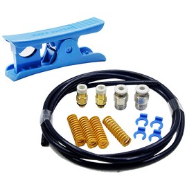 Capricorn Hose, 2 Pack 1m Capricorn Premium XS Bowden for 1.75mm Filament with PC4-M6 and PC4-M10 Pneumatic Fitting and Teflon Pipe Cutter for 3D Printer