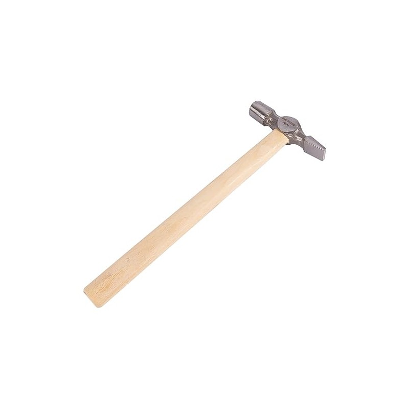 1x 2cm Carbon Steel Cross Pein Hammer with Wooden Handle